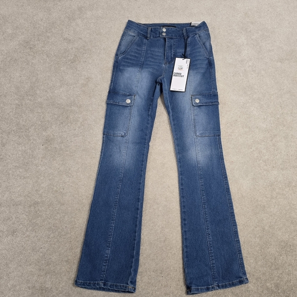 Almost Famous Denim - NWT Almost Famous Blue Cargo Bootcut Jeans Size 3 (26/31)